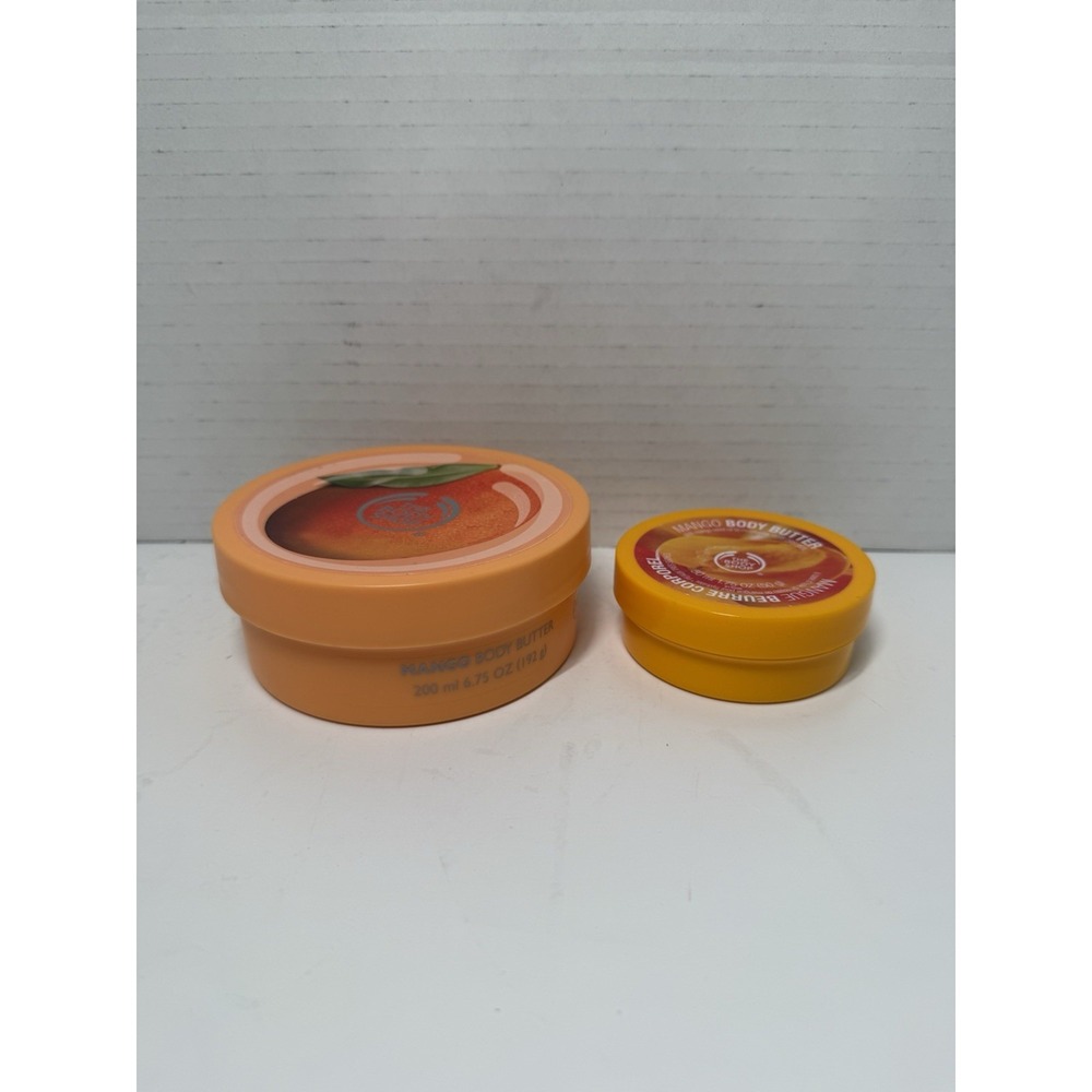 2 The Body Shop Mango Body Butter Original OLD FORMULA. 6.9oz & 1.76oz